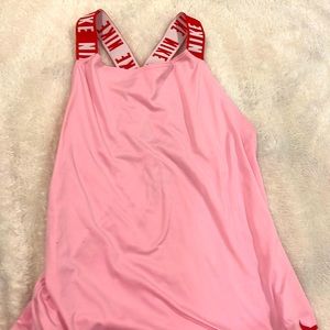 Girls pink Nike workout dry fit top